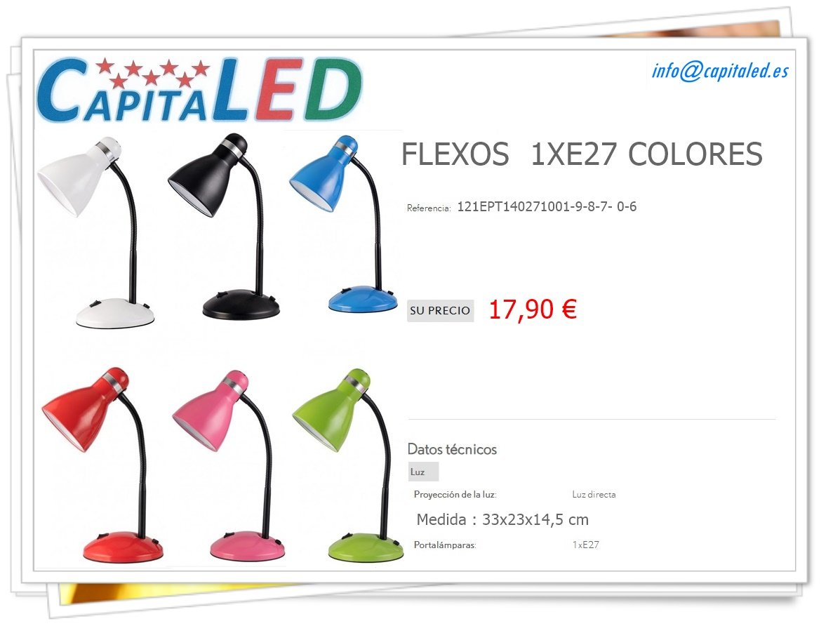 12.1. 121 Flexo E27 colores